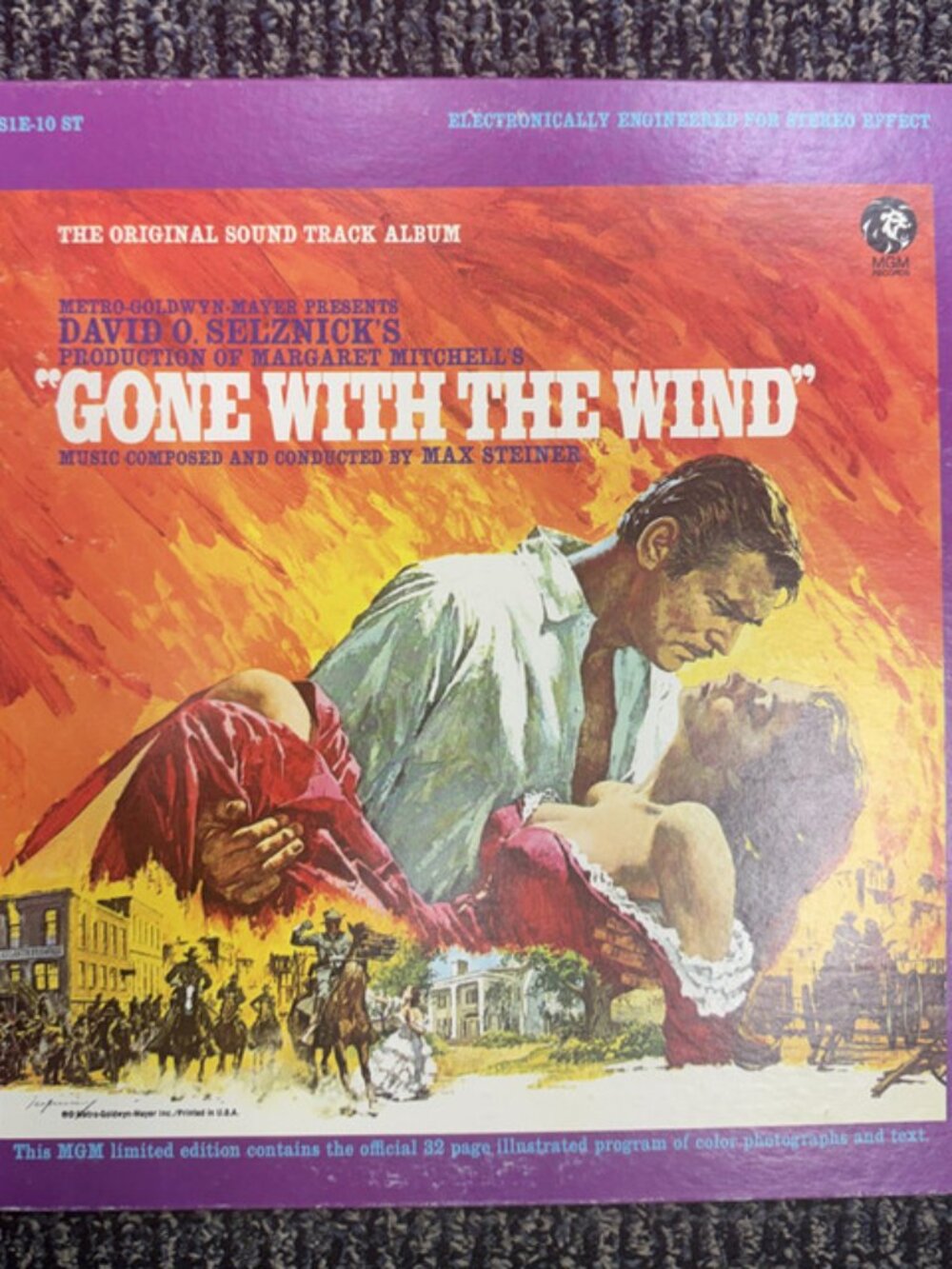 Gone With the Wind Original Soundtrack Vinyl Record